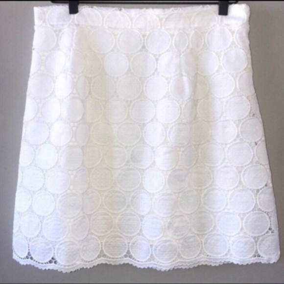 Daniel Rainn for Anthropologie circle lace skirt white M NWT - Picture 4 of 7